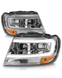 Anzo USA  Crystal Plank Style Headlights  for 99-04 Jeep Grand Cherokee WJ