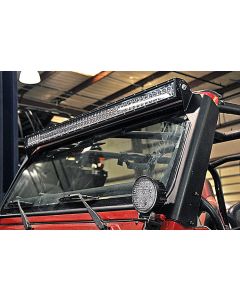 Rough Country  50-Inch Straight LED Light Bar Upper Windshield Mount Kit for 97-06 Jeep Wrangler TJ & Unlimited