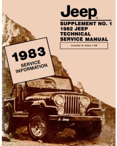 1983 SUPPLEMENT 82 TECH SERV MAN JEEPS