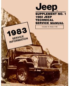 1983 SUPPLEMENT 82 TECH SERV MAN JEEPS