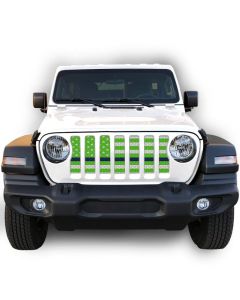 UTS JL WHITE/GREEN BLU LINE GRILLE INSRT