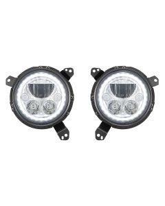 VIS VORTEX LED HDLMPS BR CHRM/WHT JL JT