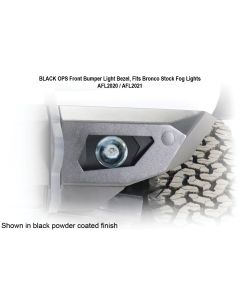 2021+ Bronco Black Ops Bronco Stock Fog Light Front Light Bezel (pair) (Bare Steel)