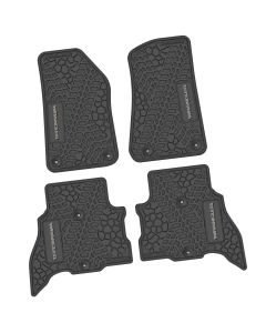 21-24 Jeep 4xe Front and RearTire Tread/Scorched Earth Scene w/ Wrangler Insert - Black w/ Silver Insert