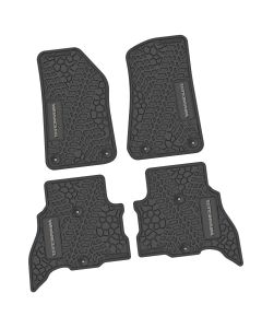 21-24 Jeep 4xe Front and RearTire Tread/Scorched Earth Scene w/ Wrangler Insert - Black w/ Silver Insert