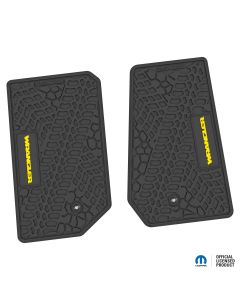 07-13 Jeep JK 2 Dr Front -Tire Tread/Scorched Earth Scene w/ Wrangler Insert - Black w/ Yellow Insert