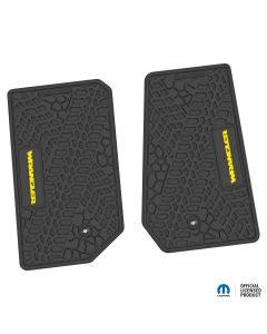 07-13 Jeep JK 2 Dr Front -Tire Tread/Scorched Earth Scene w/ Wrangler Insert - Black w/ Yellow Insert