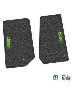14-18 Jeep JK 2 Dr Front -Tire Tread/Scorched Earth Scene w/ JEEP Insert - Black w/ Lime Insert