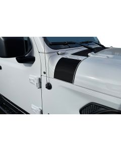 Warrior Jeep Outer Cowl Covers- JL & JT Black Powder Coat Steel