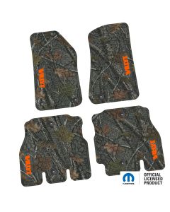 18-24 Jeep JLU 4 Dr Front and Rear -Tire Tread/Scorched Earth Scene w/ Willys Insert - Rugged Woods w/ Orange insert