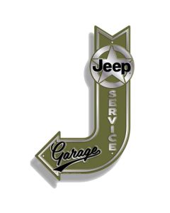 Jeep Merchandise SIGN-J-JarrowServGar Jeep Service Garage J-Arrow Sign 
