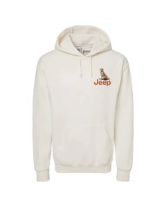 Jeep Merchandise  Men's Jeep Built/Dogs Hoodie in Cream 