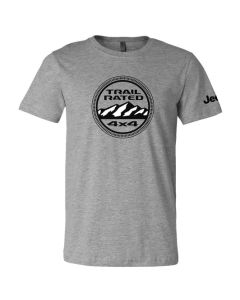 Jeep Merchandise  Men's Jeep Trail Rated T-Shirt in Heather Grey 