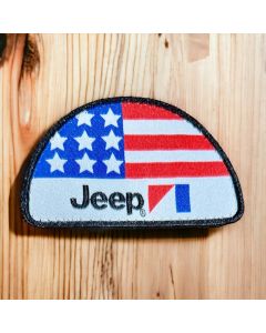 Patch - Jeep 1970-1987 Flag Logo Heat Seal Backing