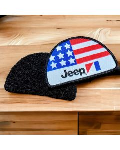 Patch - Jeep 1970-1987 Flag Logo Two Piece Velcro Backing