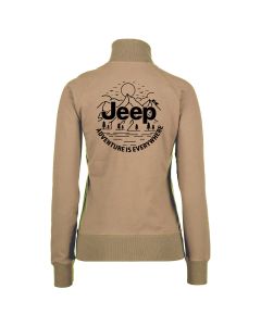 Ladies Jeep Adventure Is Everywhere Fleece Jacket - Hazelnut Large