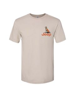 Jeep Merchandise  Men's Jeep Built/Dogs T-Shirt in Khaki  