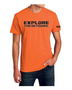 Jeep Merchandise  Men's Jeep Explore the Detours T-Shirt in Orange 
