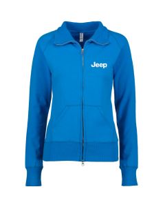 Ladies Jeep Text Fleece Jacket - Bright Blue Small