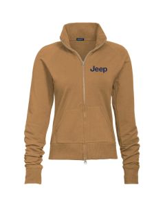 Ladies Jeep Text Fleece Jacket - Hazelnut Large