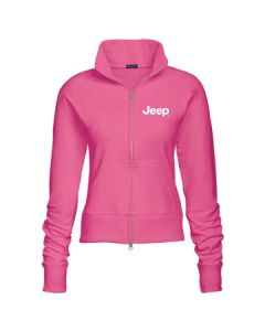 Ladies Jeep Text Fleece Jacket - Hot Pink Small