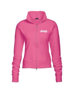 Ladies Jeep Text Fleece Jacket - Hot Pink Medium