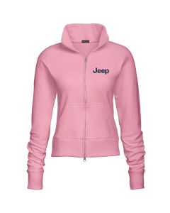Ladies Jeep Text Fleece Jacket - Pink Large