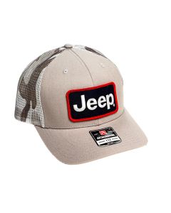 Jeep Merchandise  Jeep Heather Grey and Camo Trucker Patch Hat 
