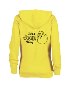 Jeep Merchandise  Ladies Jeep It's A Jeep Thing Duck Zip Hoodie in Yellow 