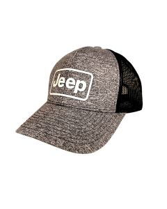 Jeep Merchandise  Jeep Rectangle Logo Hat in Heather Navy 