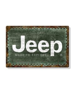Jeep Merchandise  Jeep Made To Explore Metal Sign - 7.5" x 11.5" 