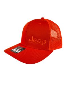 Hat - Jeep Text TONAL Trucker - Orange