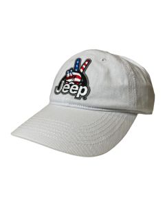 Jeep Merchandise  Jeep Wave USA Chino Twill Patch Hat in White 