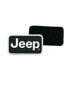Patch - Jeep Text - Black/White Velcro Backing