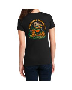 Jeep Merchandise  Ladies Jeep Sasquatch V-Neck in Black 