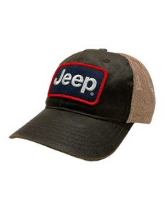 Hat - Jeep Coated Chino Twill Patch - Brown/Khaki
