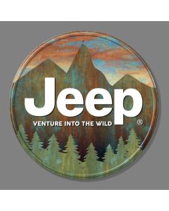 Jeep Merchandise  Jeep Venture Into the Wild Metal Sign - 11.5" Diameter 