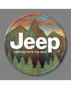 Jeep Merchandise  Jeep Venture Into the Wild Metal Sign - 11.5" Diameter 