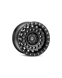 LYNX Trail Gunner - Satin Black with Polished Stainless Bead Lock Fasteners 17X9 6X5.5 with 4.5"BS