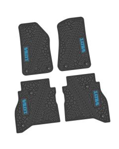 20-24 Jeep Gladiator Front and RearTire Tread/Scorched Earth Scene w/ Willys Insert - Black w/ Light Blue Insert