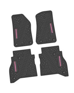 20-24 Jeep Gladiator Front and RearTire Tread/Scorched Earth Scene w/ Rubicon Insert - Black w/ Pink Insert