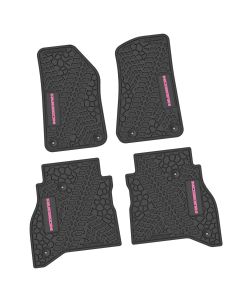 20-24 Jeep Gladiator Front and RearTire Tread/Scorched Earth Scene w/ Rubicon Insert - Black w/ Pink Insert