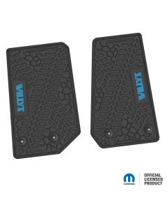 14-18 Jeep JK 2 Dr Front -Tire Tread/Scorched Earth Scene w/ Willys Insert - Black w/ Light Blue Insert