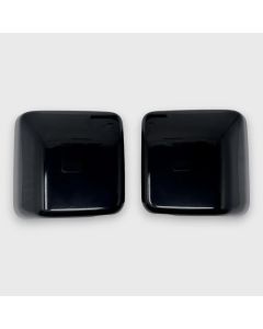 Trim Illusion MC6339BLK Replacement Mirror Covers in Gloss Black for 18-25 Jeep Wrangler JL & Gladiator JT with No Turn Signal