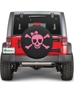 HBS TIRE COVER PIRATE PINK 34X8 BLK