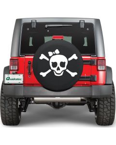 Quadratec  Pirate Girl Tire Cover in White 