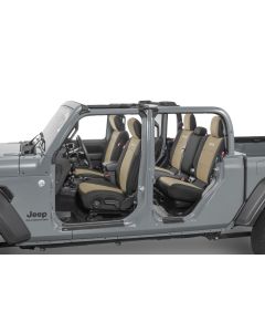 DIVER DOWN JEEP LOGO NEO SEAT COVER TAN JT  W/O RR ARMREST (with JEEP LOGO)