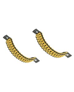 Jeep Wrangler Grab Handles Paracord JK Sound Bar Rear Side Pair Black/Dozer Yellow Bartact
