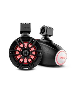 DS18  Hydro Marine Water Resistant Tower Speakers with Integrated RGB LED Lights 