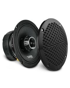 DS18 PRO-ZT6 6.5" Coaxial Mid-Range Loudspeaker with Water-Resistant Cone Built-in Bullet Tweeter and Grill | 225W RMS 4-Ohm 